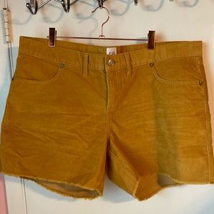Gap Mustard Corduroy Shorts